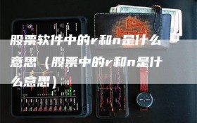 股票软件中的r和n是什么意思（股票中的r和n是什么意思）