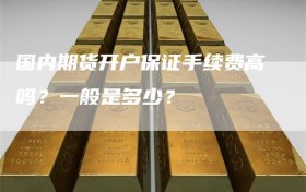 国内期货开户保证手续费高吗？一般是多少？