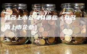 知名上市公司有哪些（有名的上市企业）