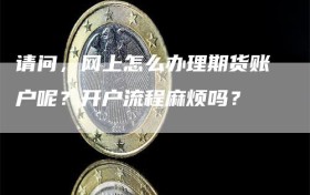 请问，网上怎么办理期货账户呢？开户流程麻烦吗？