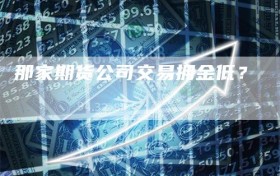 那家期货公司交易拥金低？