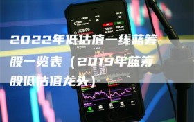 2022年低估值一线蓝筹股一览表（2019年蓝筹股低估值龙头）