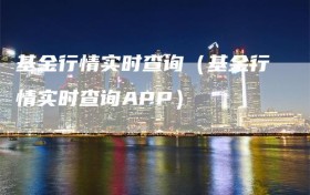 基金行情实时查询（基金行情实时查询APP）