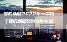 易成新能2022年一季报（易成新能2019年年报）