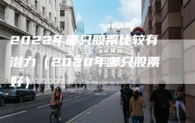 2022年哪只股票比较有潜力（2020年哪只股票好）