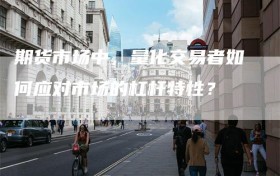 期货市场中，量化交易者如何应对市场的杠杆特性？