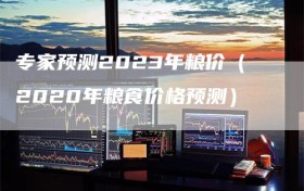 专家预测2023年粮价（2020年粮食价格预测）