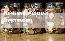 散户数量排名4000多（散户数量暴增）