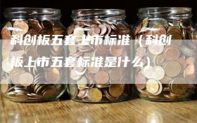 科创板五套上市标准（科创板上市五套标准是什么）