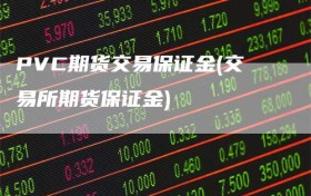 PVC期货交易保证金(交易所期货保证金)