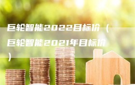 巨轮智能2022目标价（巨轮智能2021年目标价）