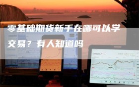 零基础期货新手在哪可以学交易？有人知道吗