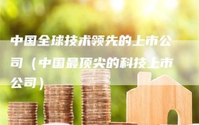 中国全球技术领先的上市公司（中国最顶尖的科技上市公司）