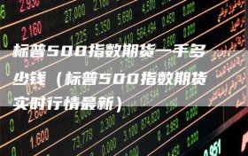 标普500指数期货一手多少钱（标普500指数期货实时行情最新）