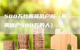 500万炒股算散户吗（股票账户500万的人）