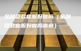 金融贷款客服好做吗（金融贷款客服好做吗南京）