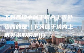 下列各项中属于境内上市外资股的是（下列属于境内上市外资股的是()）