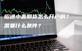 昭通小麦期货怎么开户啊？需要什么条件？