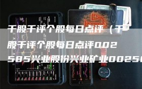 千股千评个股每日点评（千股千评个股每日点评002585兴业股份兴业矿业002585）