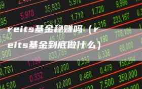 reits基金稳赚吗（reits基金到底做什么）