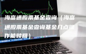 海富通股票基金查询（海富通股票基金查询基金几点操作能赎回）