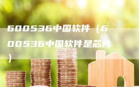 600536中国软件（600536中国软件是芯片）