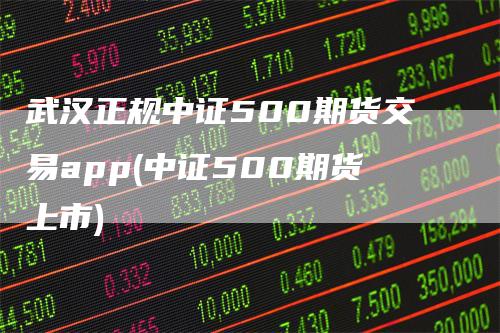 武汉正规中证500期货交易app(中证500期货上市)